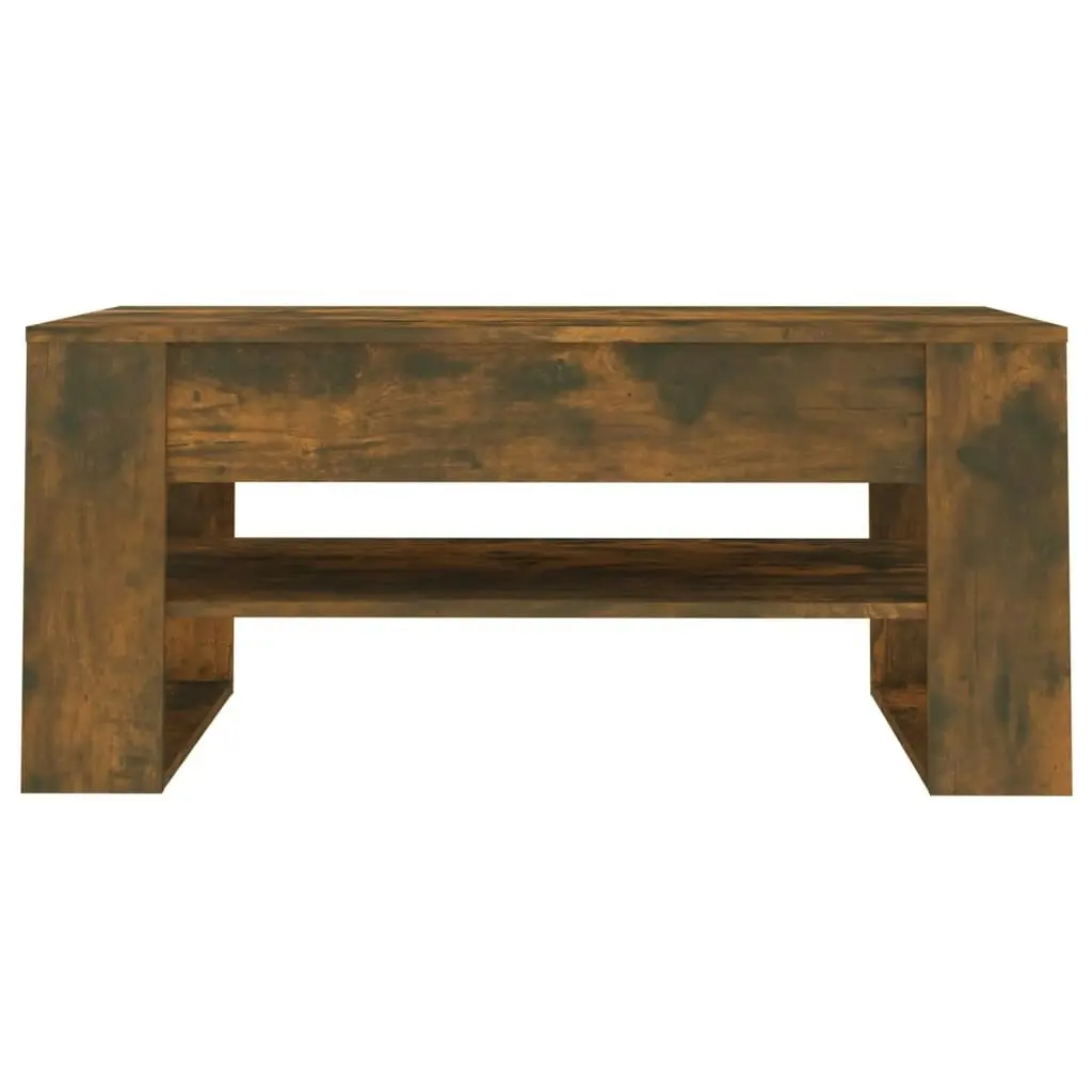 Coffee Table Smoked Oak 102x55x45 cm Engineered Wood 816928