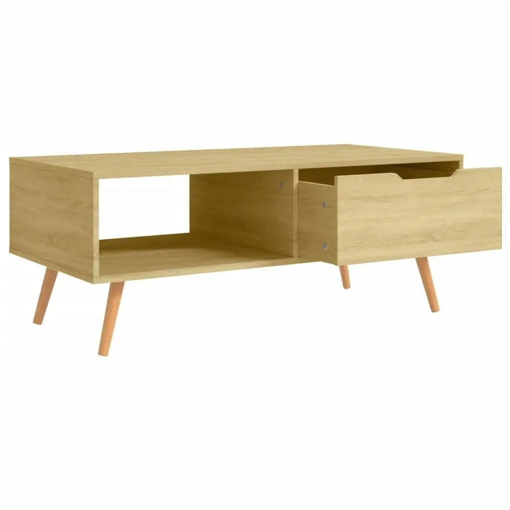 Coffee Table Sonoma Oak 100x49.5x43 cm Engineered Wood 326789