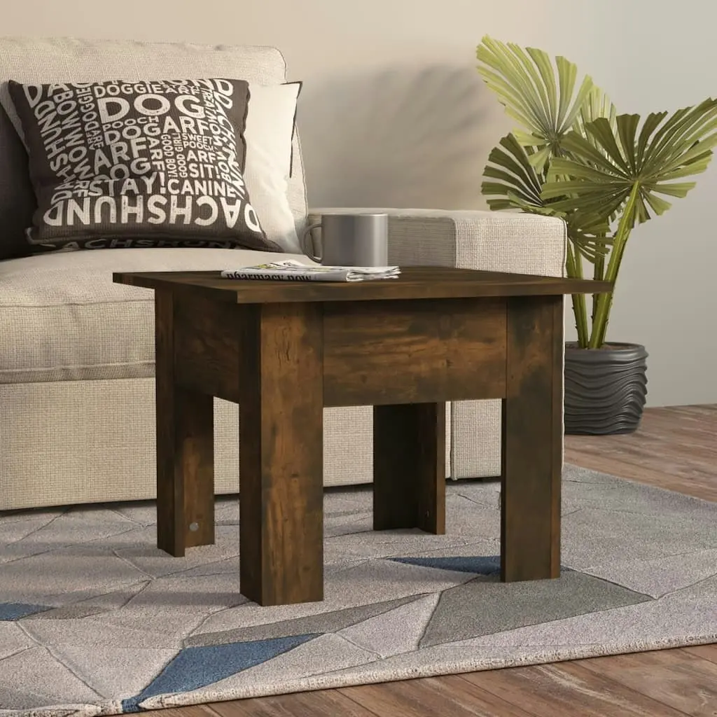 Coffee Table Smoked Oak 55x55x42 cm Engineered Wood 813068