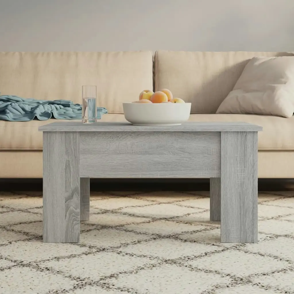 Coffee Table Grey Sonoma 79x49x41 cm Engineered Wood 819282