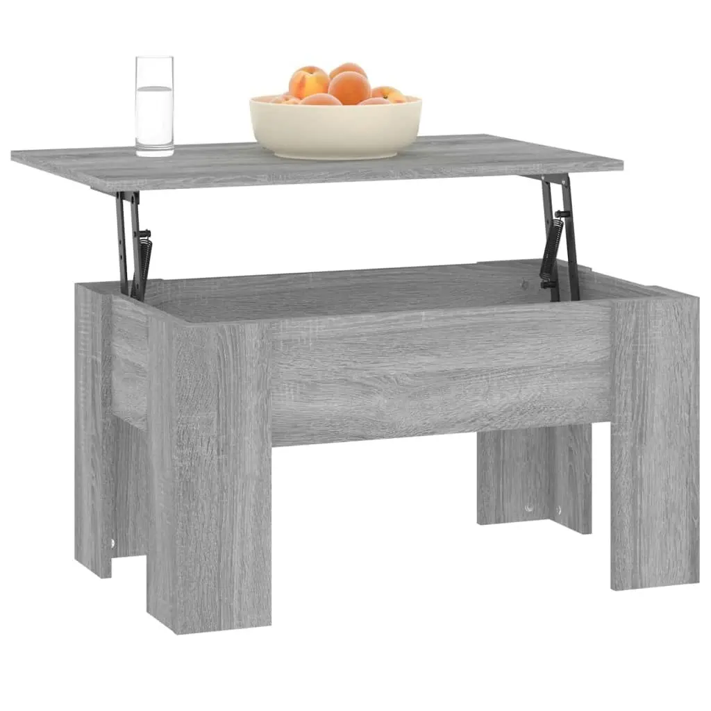 Coffee Table Grey Sonoma 79x49x41 cm Engineered Wood 819282