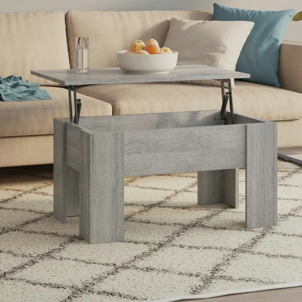 Coffee Table Grey Sonoma 79x49x41 cm Engineered Wood 819282