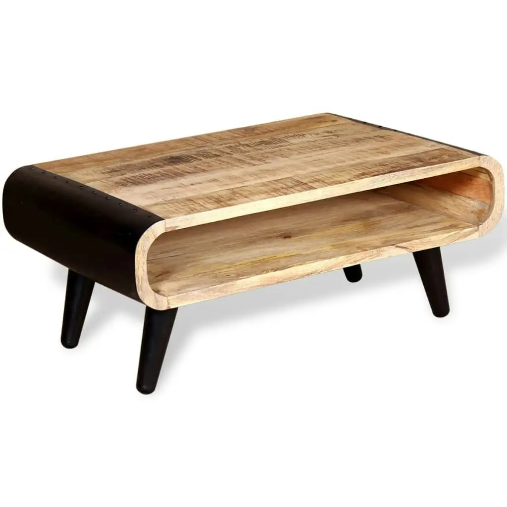 Coffee Table Rough Mango Wood 90x55x39 cm 244008