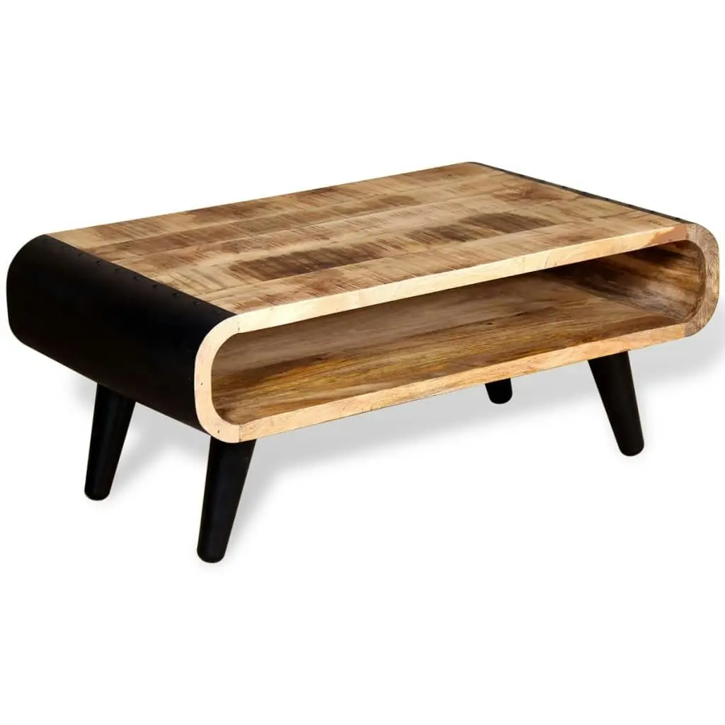 Coffee Table Rough Mango Wood 90x55x39 cm 244008