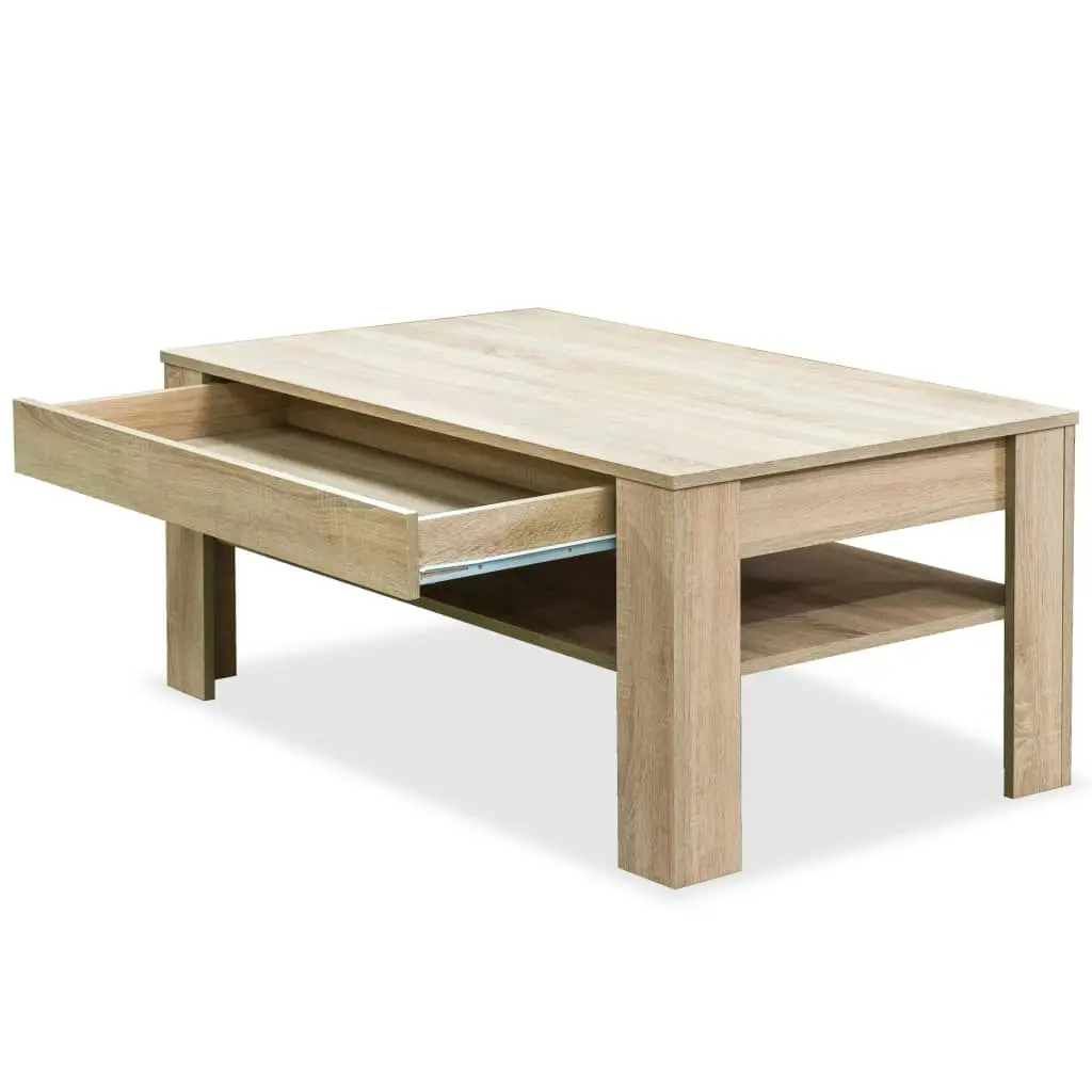 Coffee Table Engineered Wood 110x65x48 cm Oak 244860