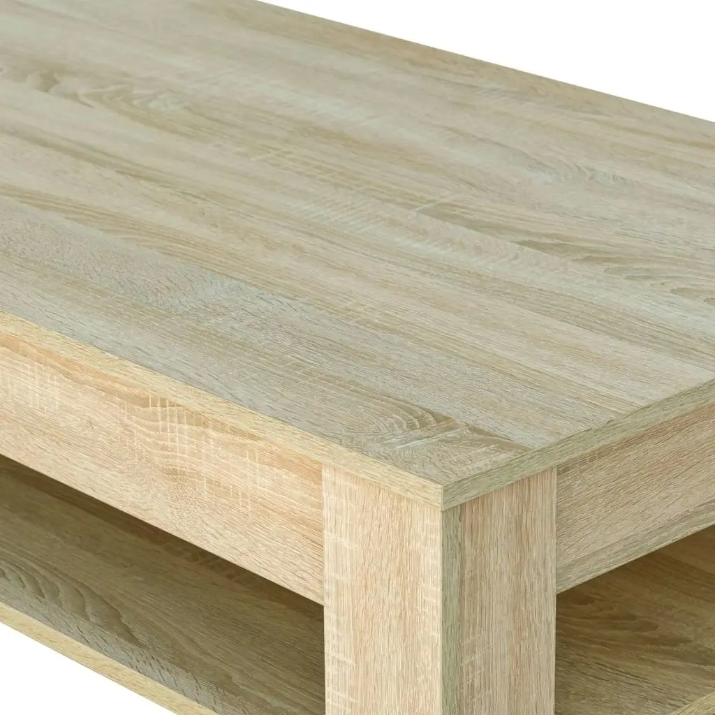 Coffee Table Engineered Wood 110x65x48 cm Oak 244860