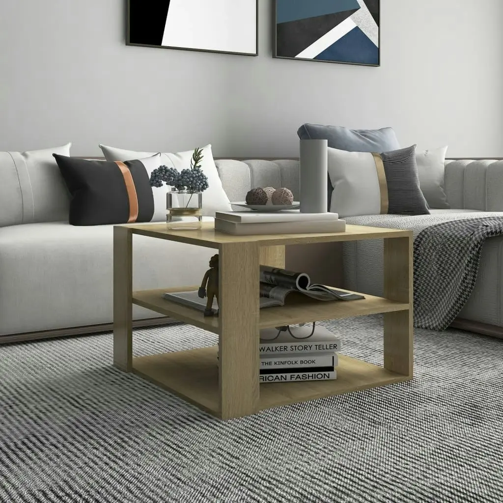 Coffee Table Sonoma Oak 60x60x40 cm Engineered Wood 806322