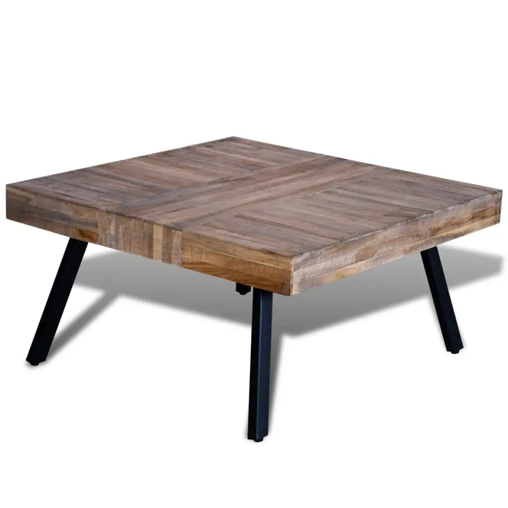 Coffee Table Square Reclaimed Teak Wood 241706