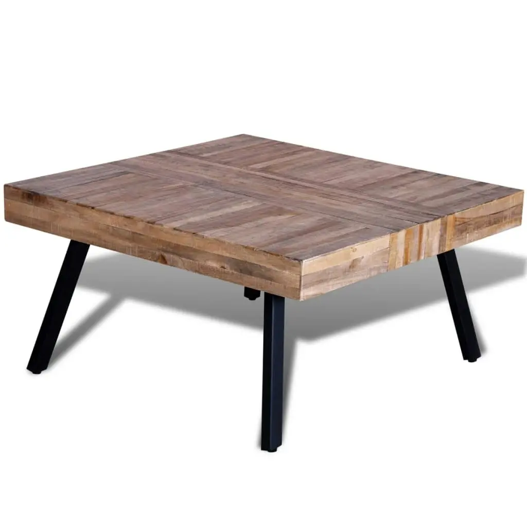 Coffee Table Square Reclaimed Teak Wood 241706