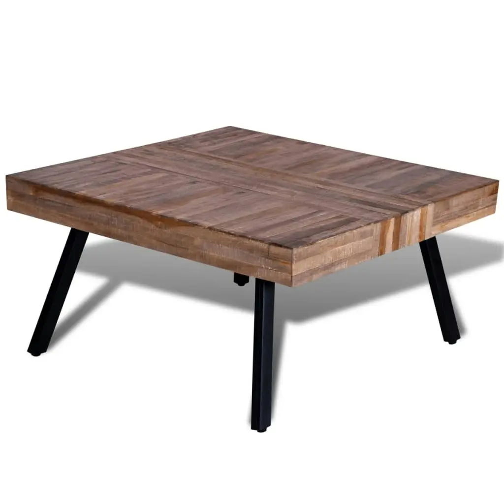 Coffee Table Square Reclaimed Teak Wood 241706