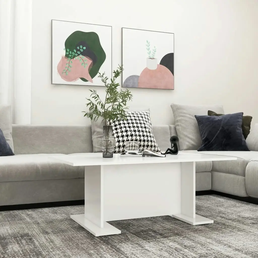 Coffee Table White 103.5x60x40 cm Engineered Wood 806840