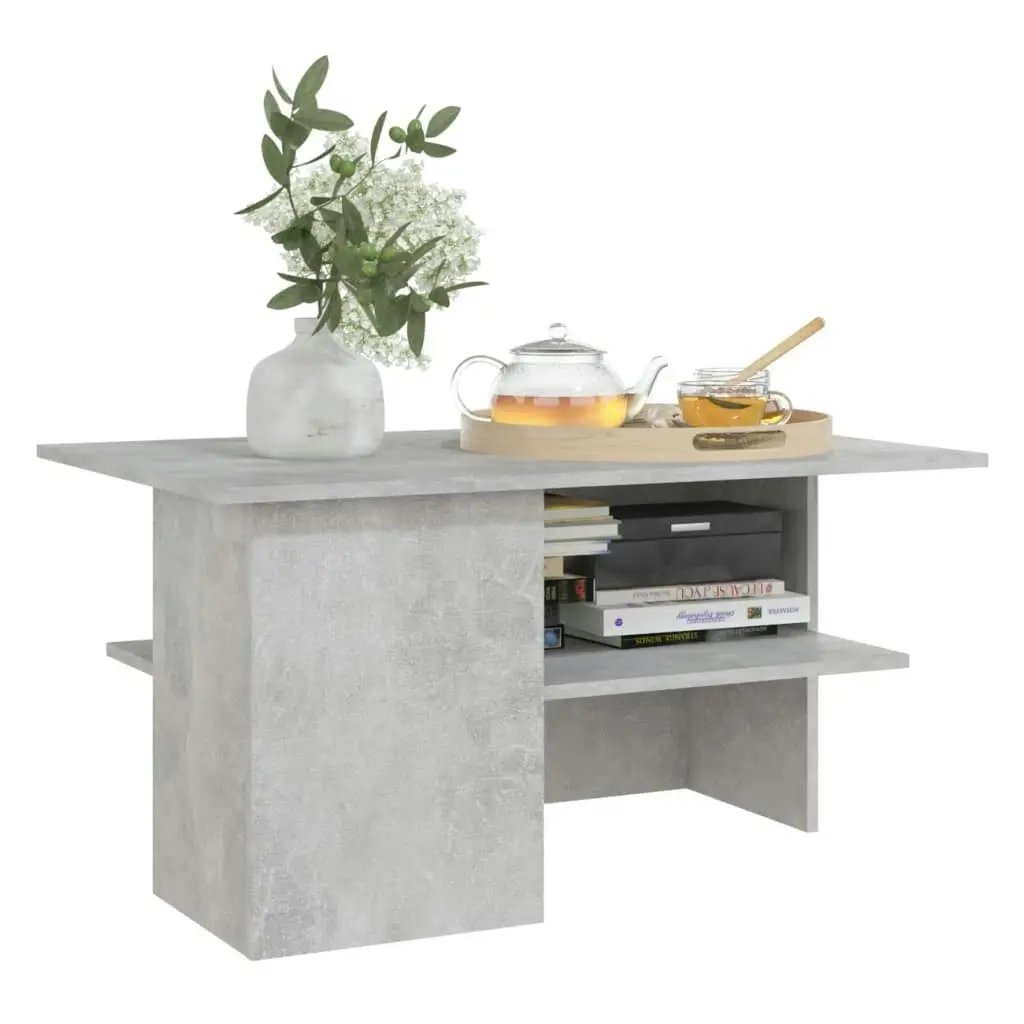 Coffee Table Concrete Grey 90x60x46.5 cm Engineered Wood 806853