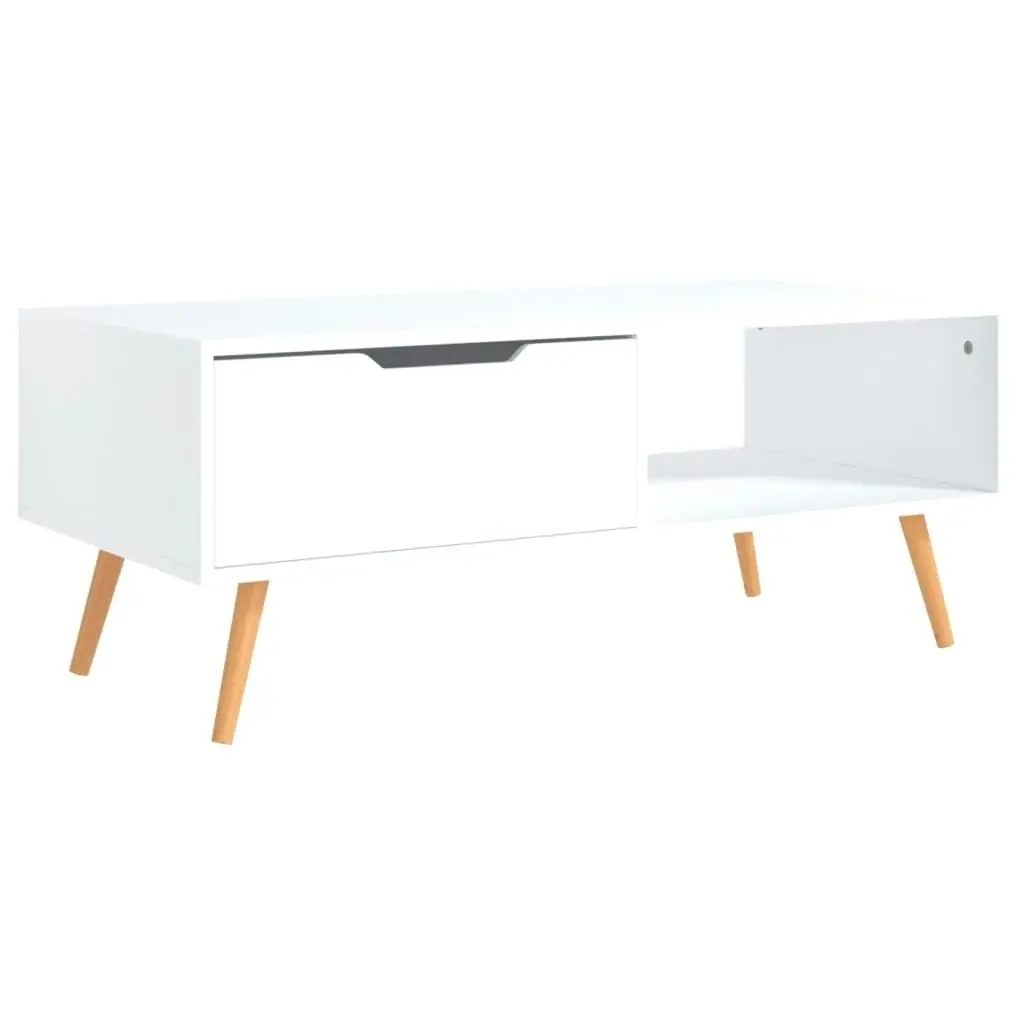 Coffee Table White 100x49.5x43 cm Engineered Wood 326786