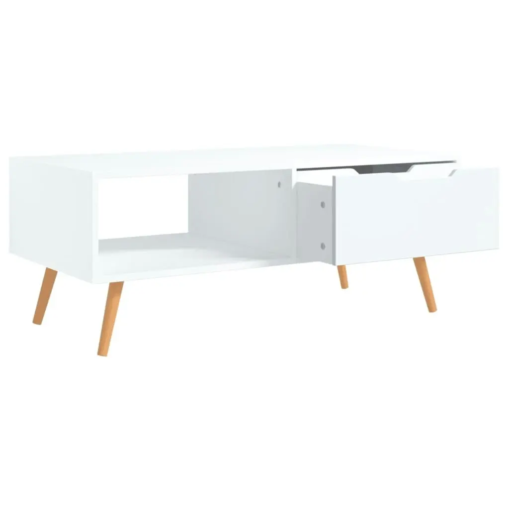 Coffee Table White 100x49.5x43 cm Engineered Wood 326786