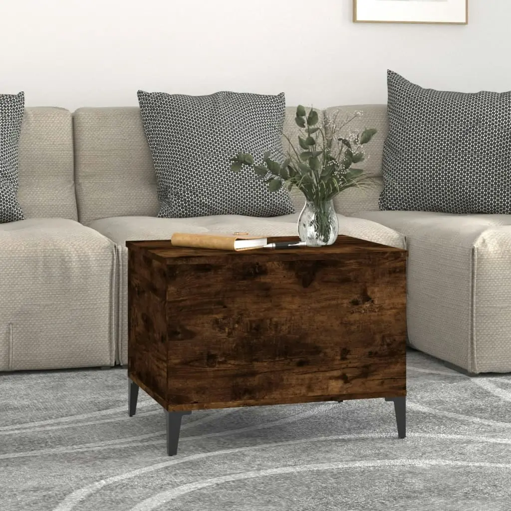 Coffee Table Smoked Oak 60x44.5x45 cm Engineered Wood 819577