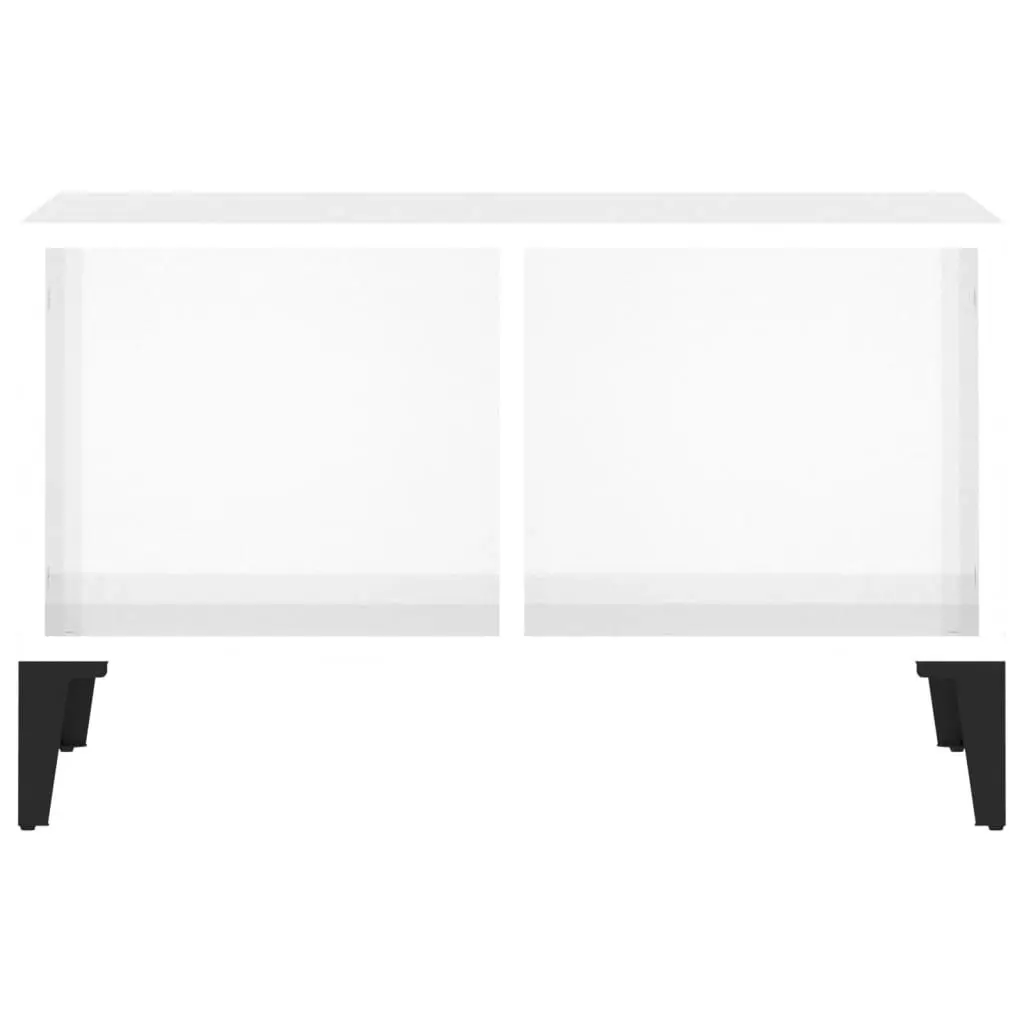 Coffee Table High Gloss White 60x50x36.5 cm Engineered Wood 821038