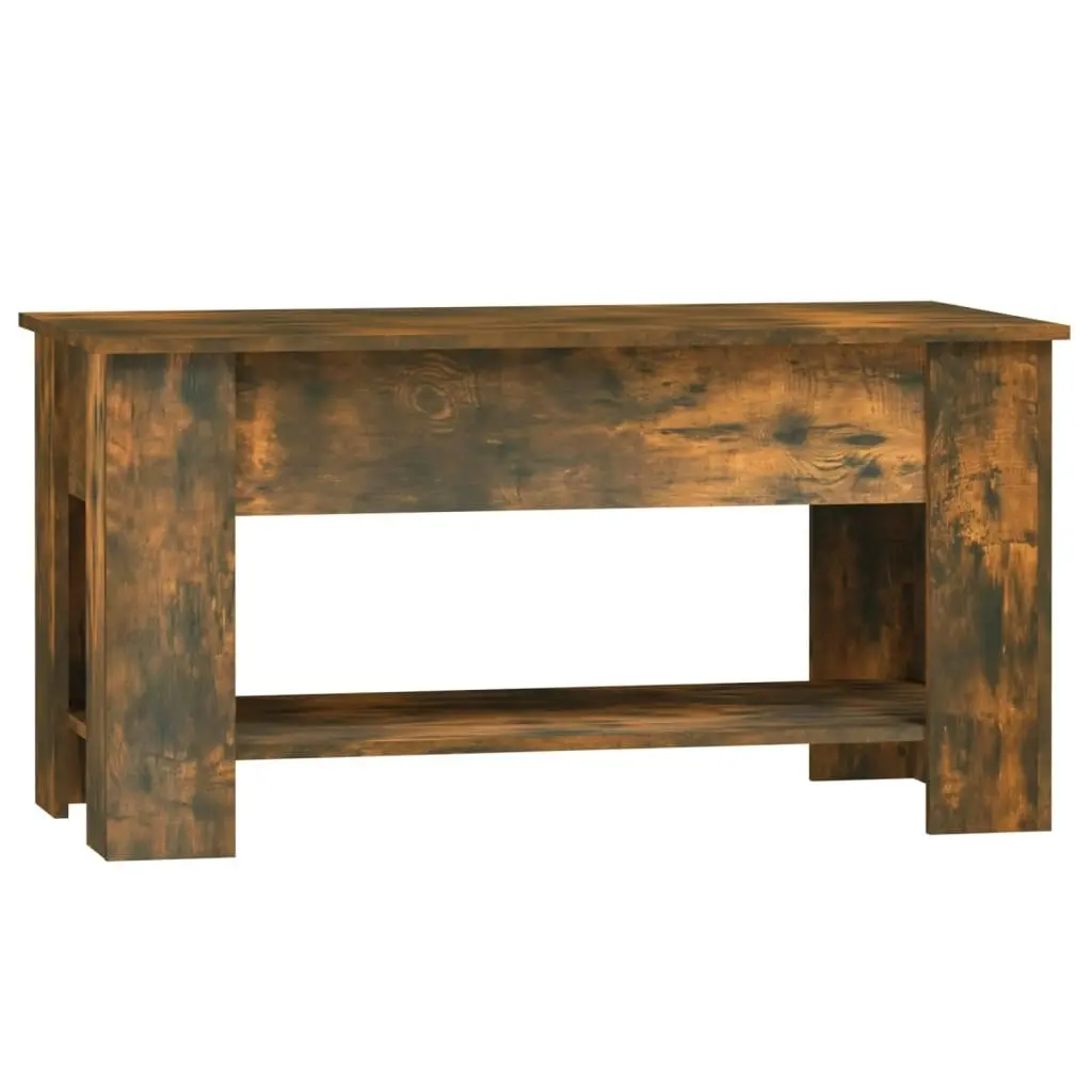 Coffee Table Smoked Oak 101x49x52 cm Engineered Wood 819272