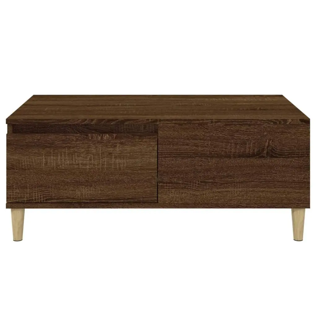 Coffee Table Brown Oak 90x50x36.5 cm Engineered Wood 821115