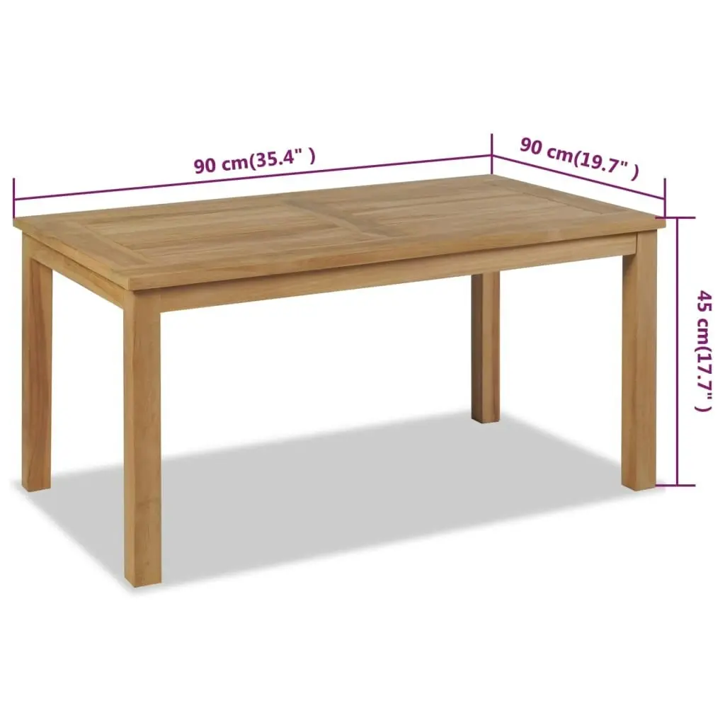 Coffee Table Teak 90x50x45 cm 43253