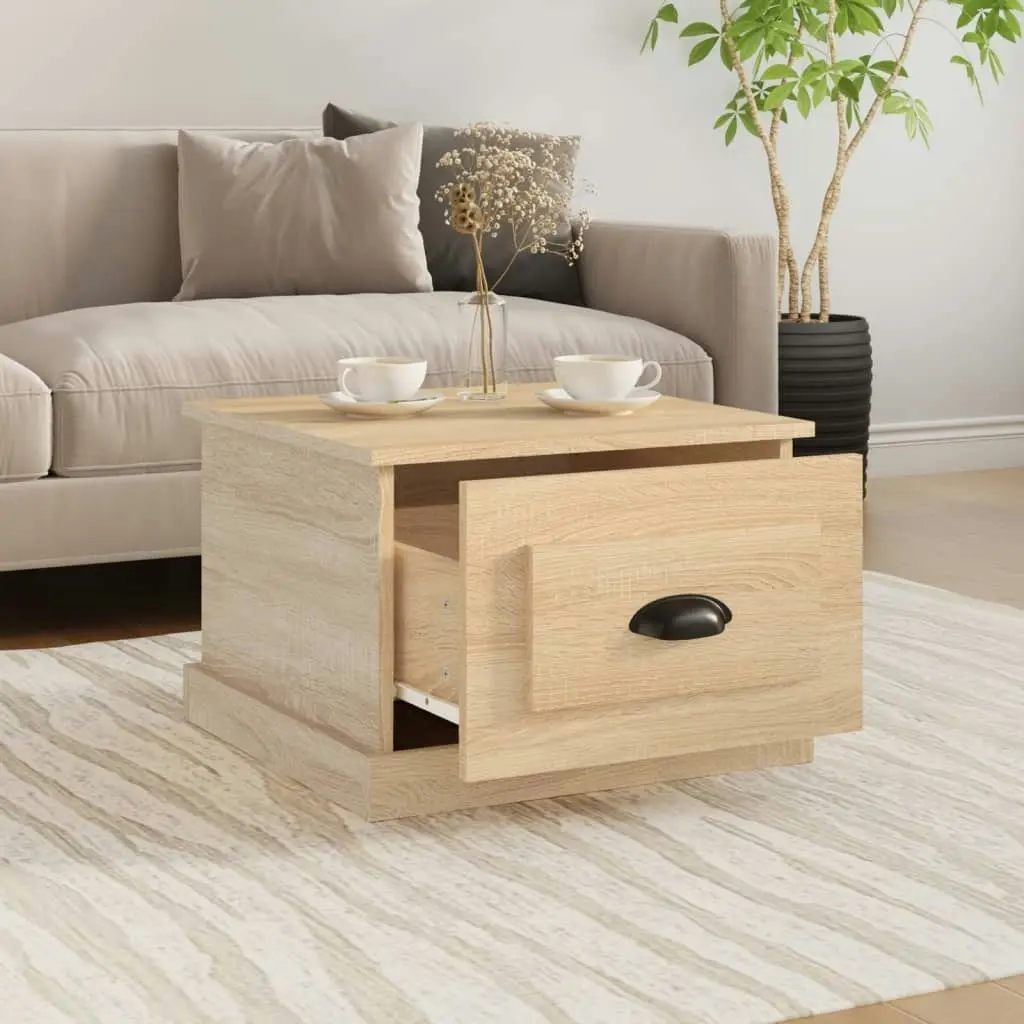 Coffee Table Sonoma Oak 50x50x35 cm Engineered Wood 816251