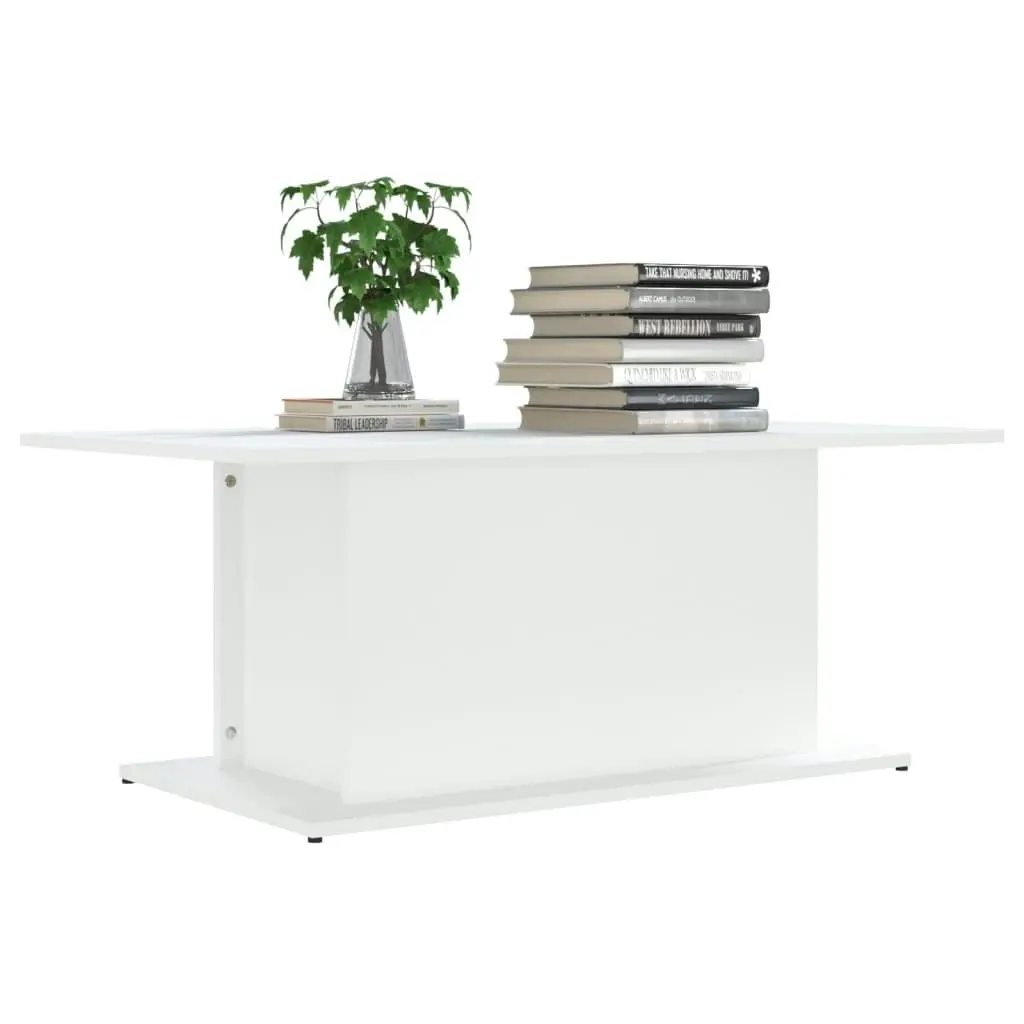 Coffee Table White 102x55.5x40 cm Engineered Wood 810307