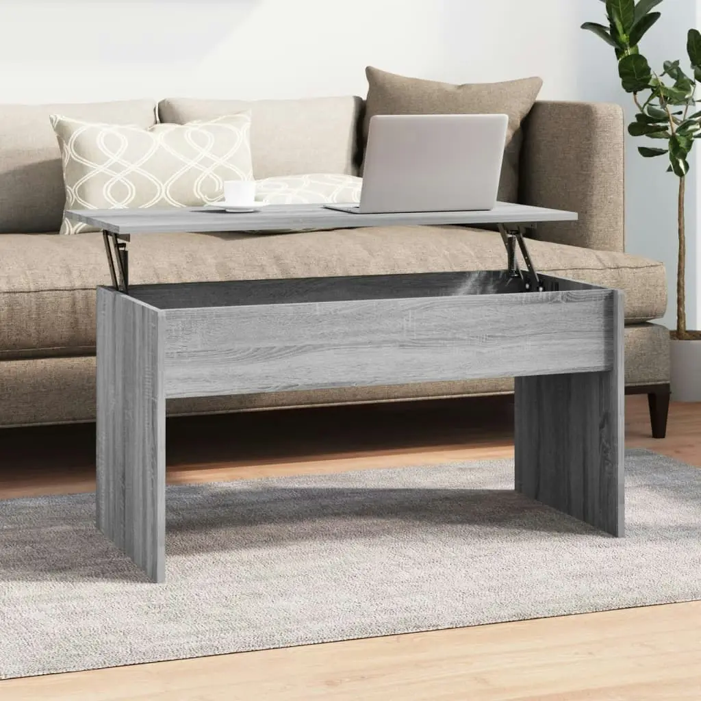 Coffee Table Grey Sonoma 102x50.5x52.5 cm Engineered Wood 819285