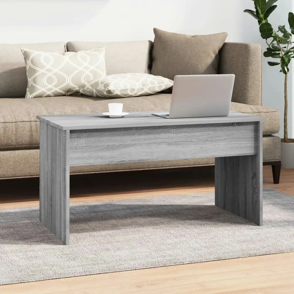 Coffee Table Grey Sonoma 102x50.5x52.5 cm Engineered Wood 819285