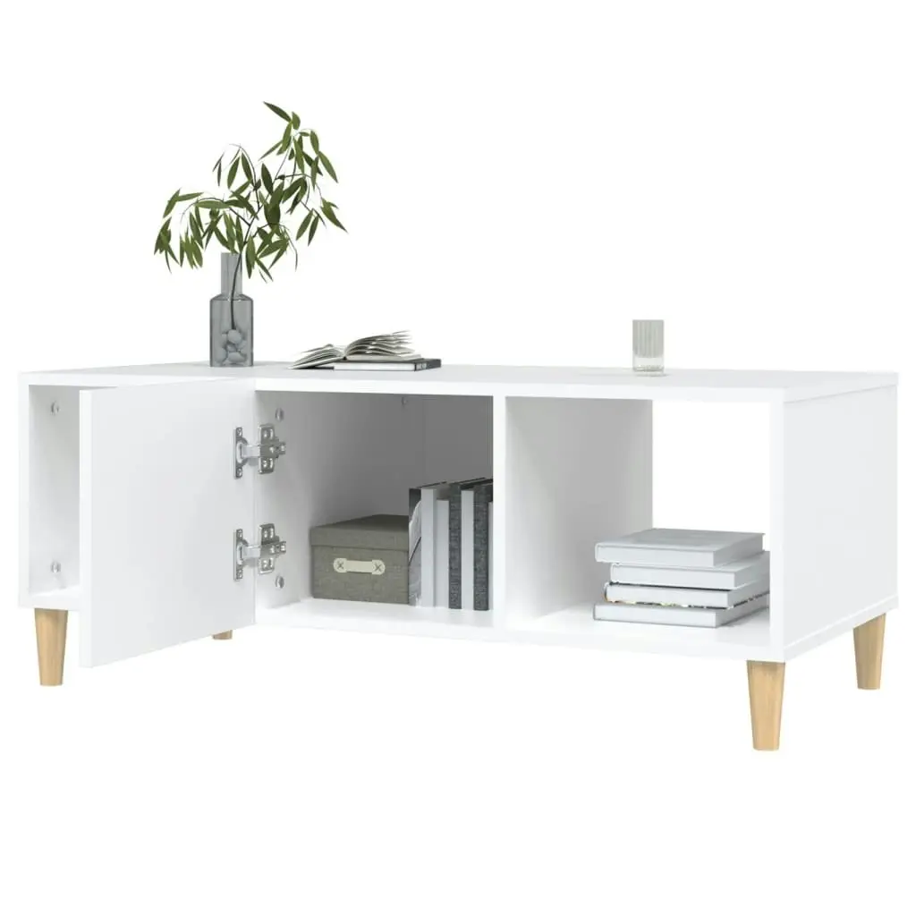 Coffee Table White 102x50x40 cm Engineered Wood 812690