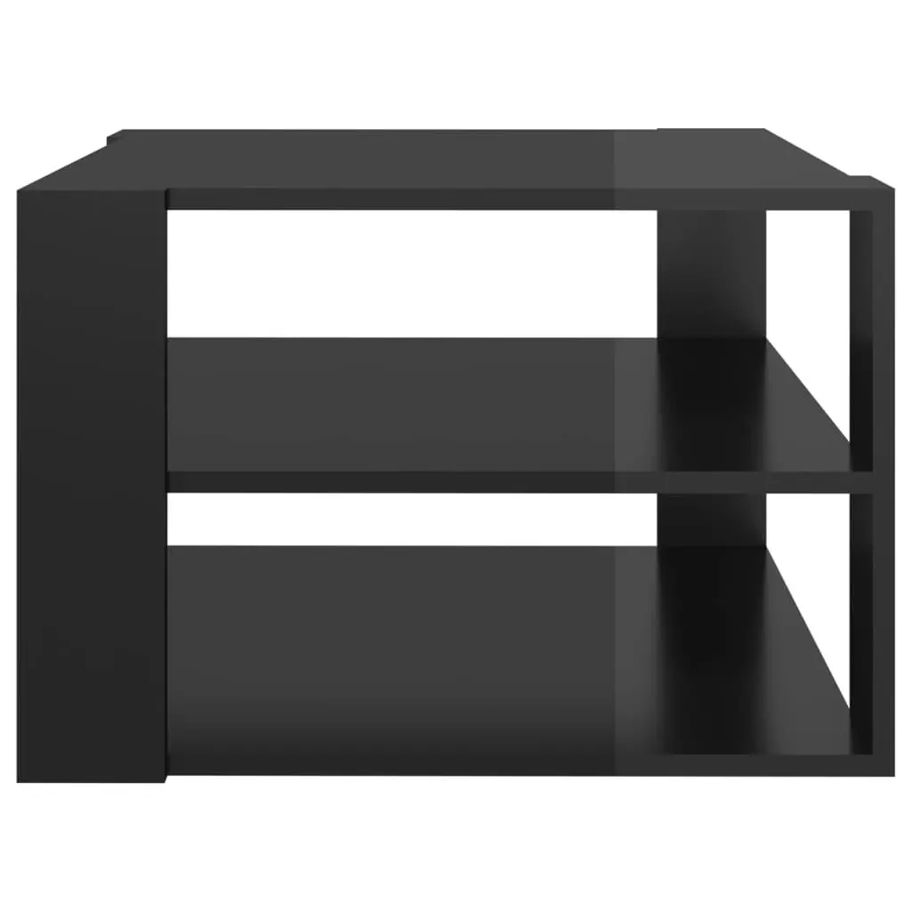 Coffee Table High Gloss Black 60x60x40 cm Engineered Wood 806326