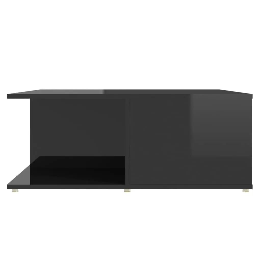 Coffee Table High Gloss Black 80x80x31 cm Engineered Wood 806883