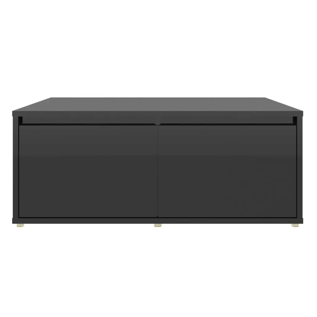 Coffee Table High Gloss Black 80x80x31 cm Engineered Wood 806883