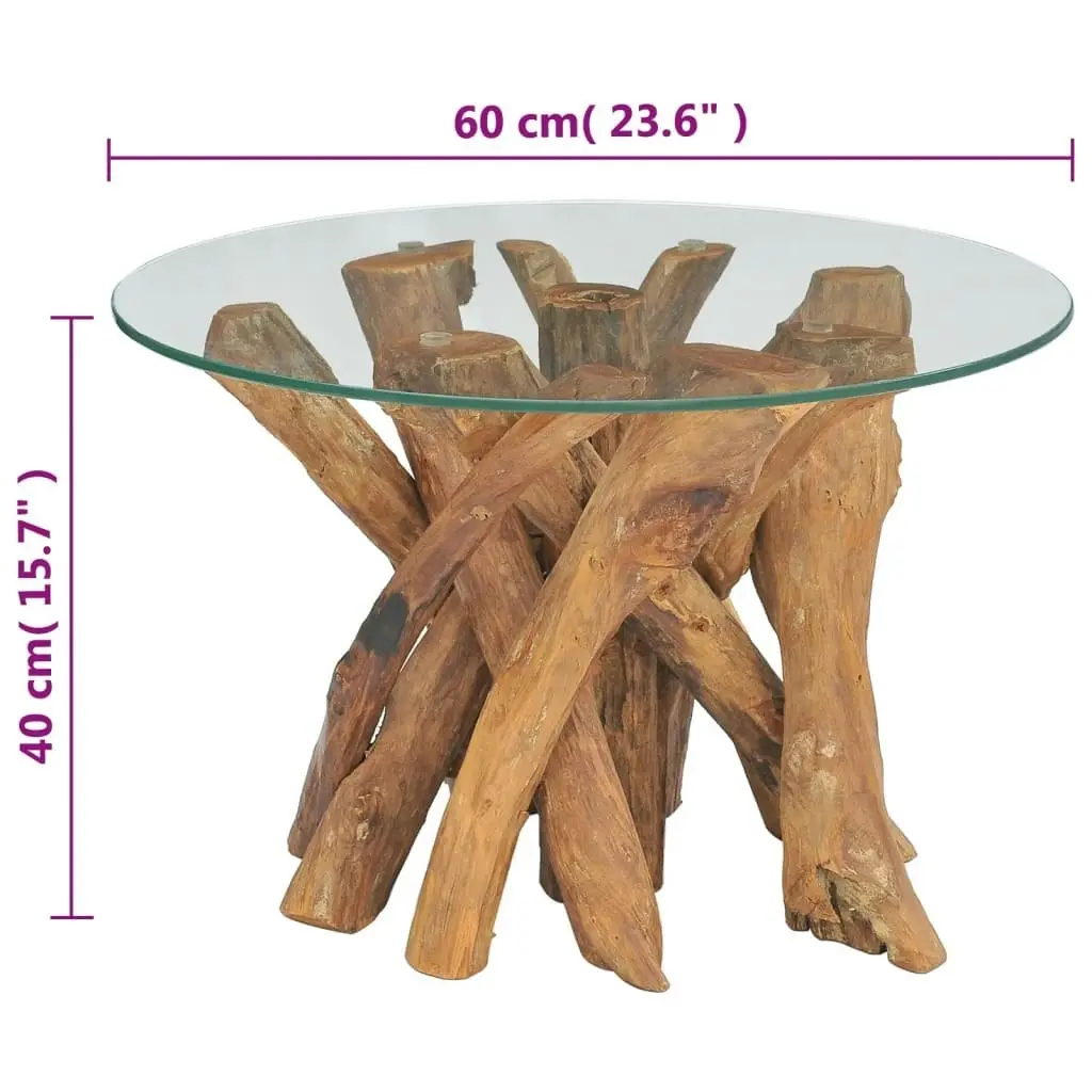 Coffee Table Solid Teak 60 cm 243473