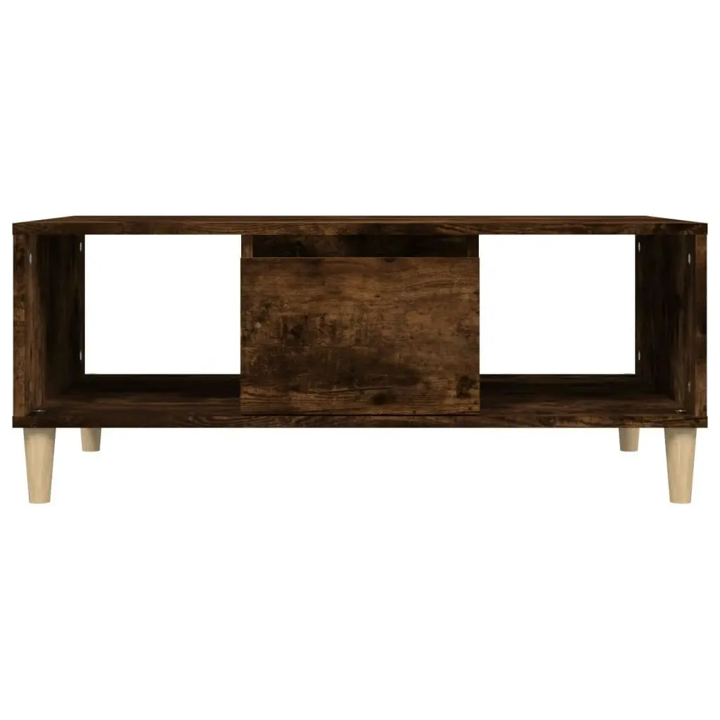 Coffee Table Smoked Oak 90x50x36.5 cm Engineered Wood 821065