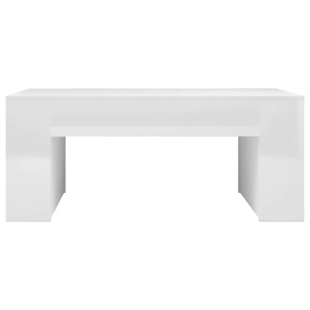 Coffee Table High Gloss White 100x60x42 cm Engineered Wood 802117