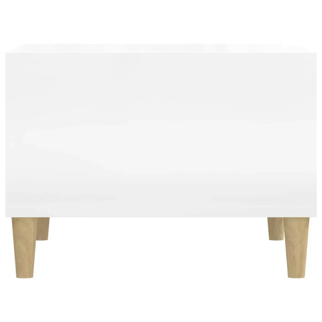 Coffee Table High Gloss White 60x50x36.5 cm Engineered Wood 821030