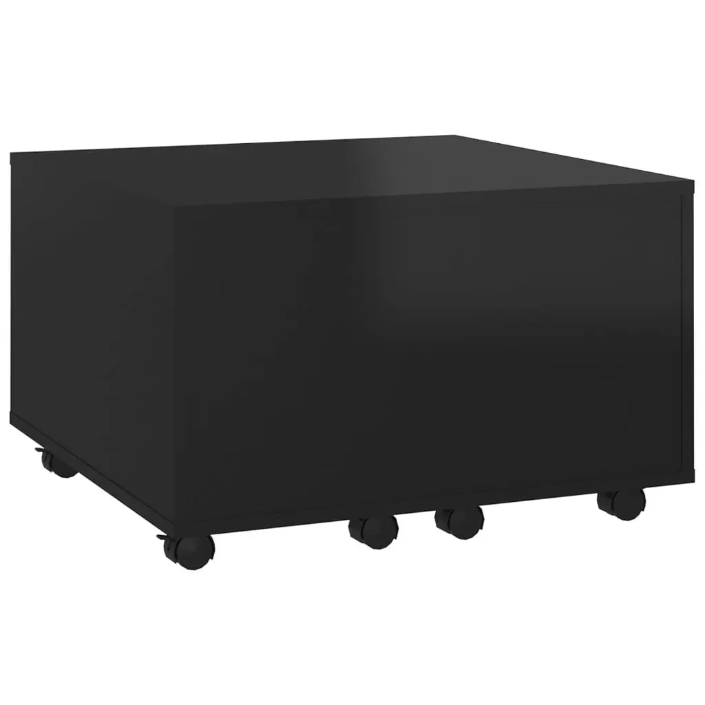 Coffee Table High Gloss Black 60x60x38 cm Engineered Wood 806865