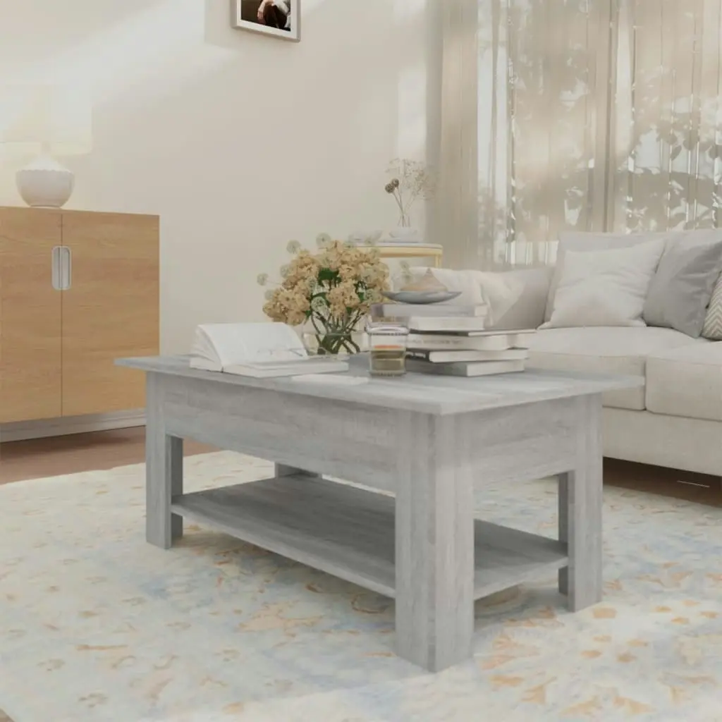 Coffee Table Grey Sonoma 102x55x42 cm Engineered Wood 813075