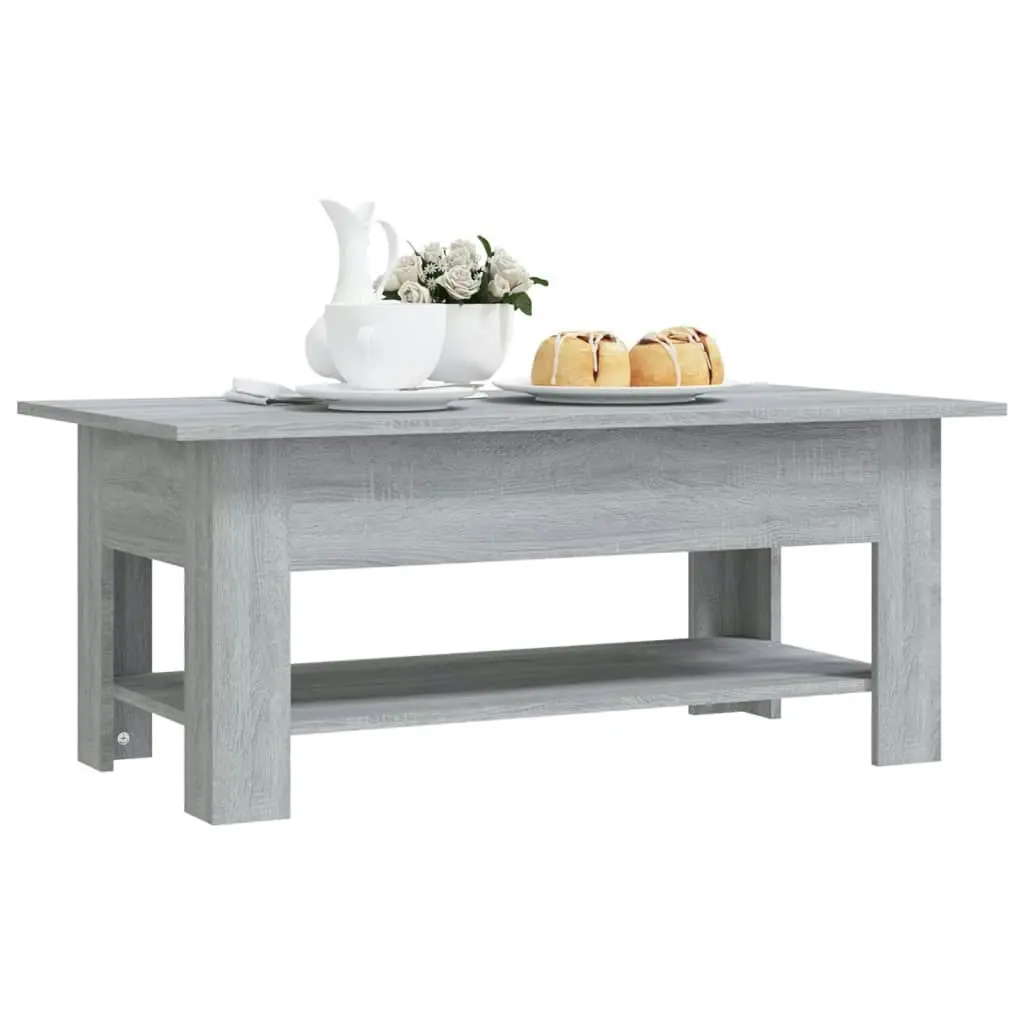 Coffee Table Grey Sonoma 102x55x42 cm Engineered Wood 813075