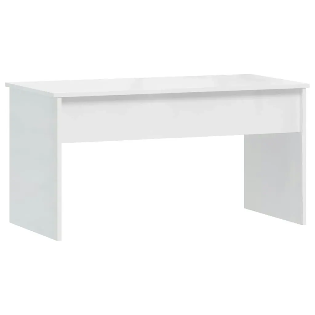 Coffee Table High Gloss White 102x50.5x52.5 cm Engineered Wood 809635