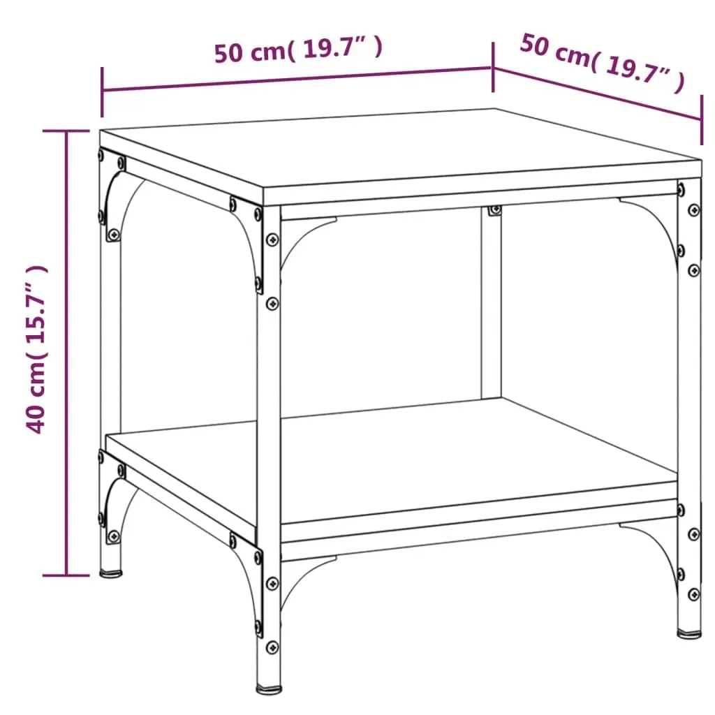 Coffee Table Sonoma Oak 50x50x40 cm Engineered Wood 819373