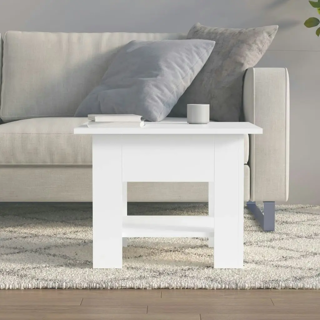 Coffee Table White 55x55x42 cm Engineered Wood 810262