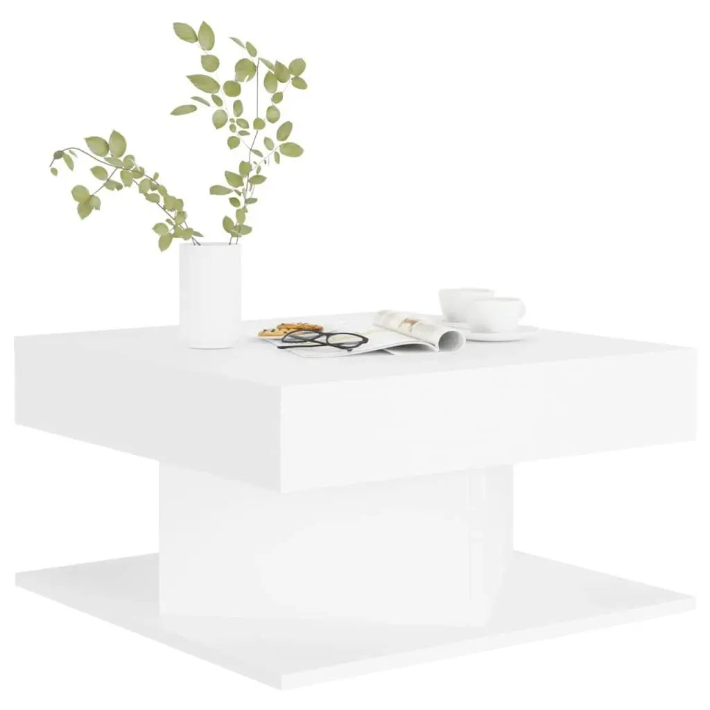 Coffee Table White 57x57x30 cm Engineered Wood 808368