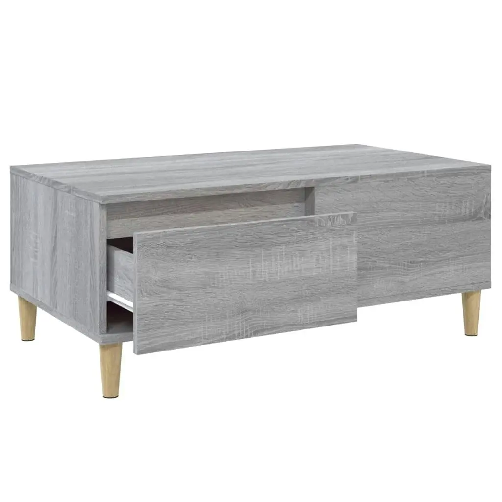 Coffee Table Grey Sonoma 90x50x36.5 cm Engineered Wood 821114