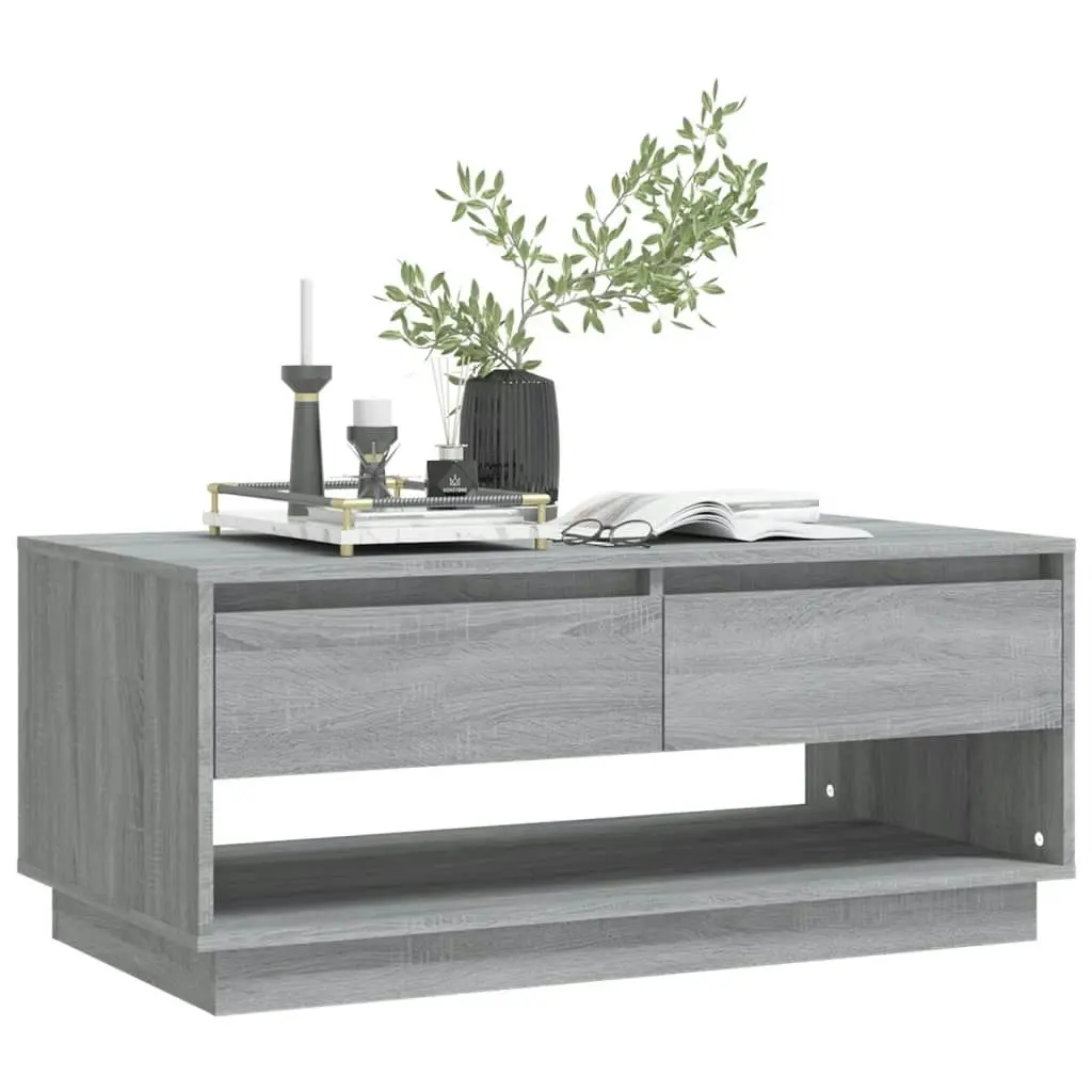 Coffee Table Grey Sonoma 102.5x55x44 cm Engineered Wood 812979