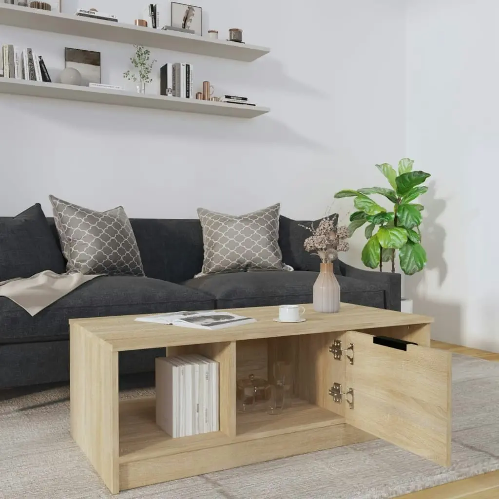 Coffee Table Sonoma Oak 102x50x36 cm Engineered Wood 811352