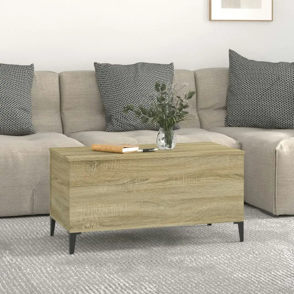 Coffee Table Sonoma Oak 90x44.5x45 cm Engineered Wood 819591