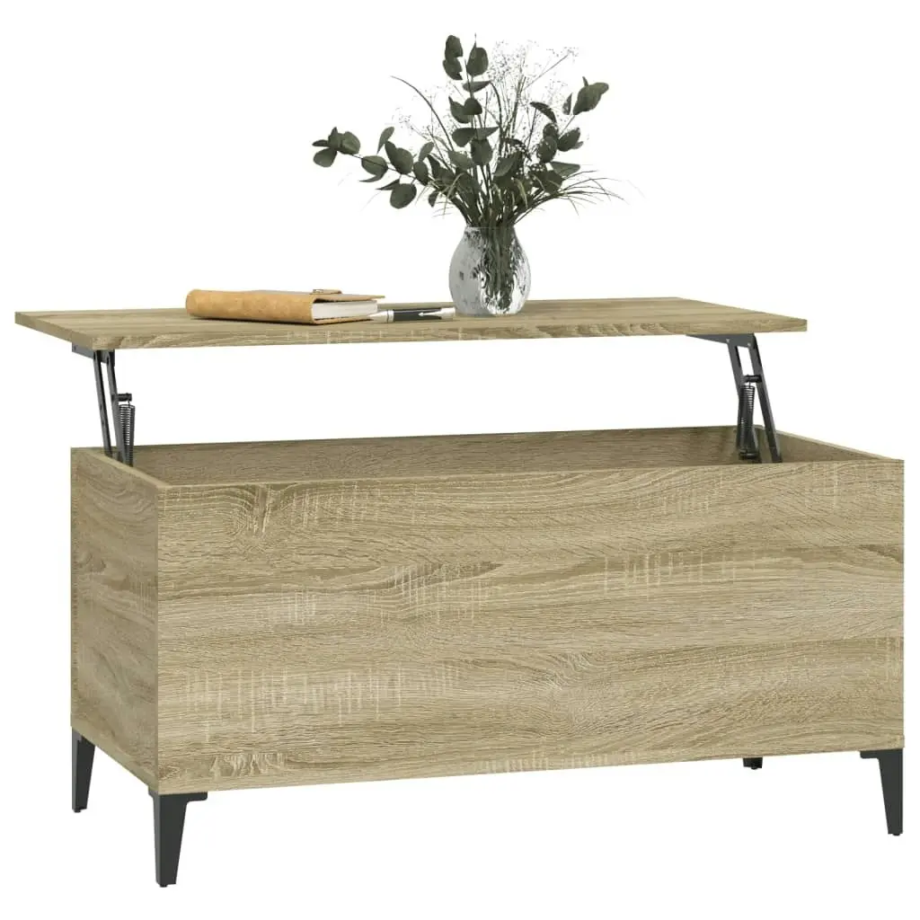 Coffee Table Sonoma Oak 90x44.5x45 cm Engineered Wood 819591