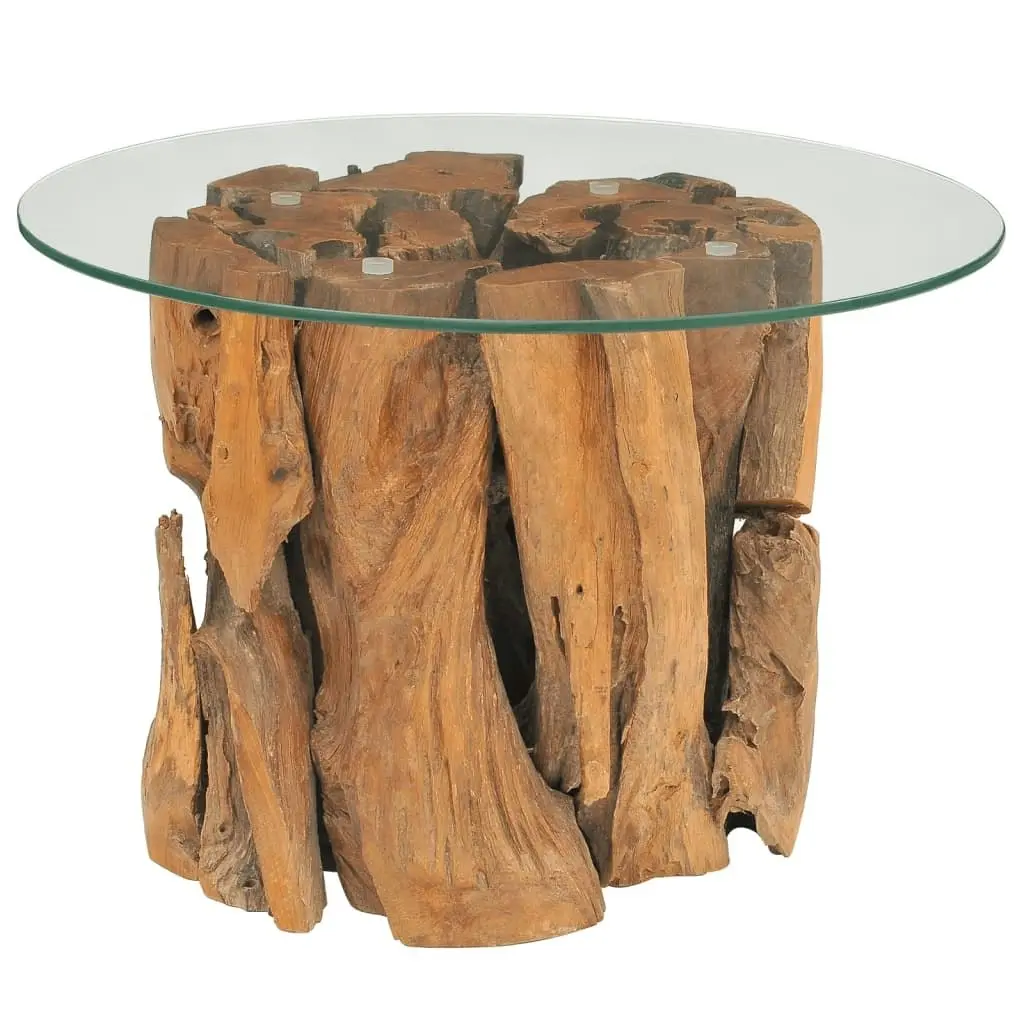 Coffee Table Solid Teak Driftwood 60 cm 243474