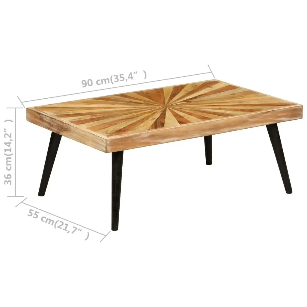 Coffee Table Solid Wood Mango 90x55x36 cm 246163