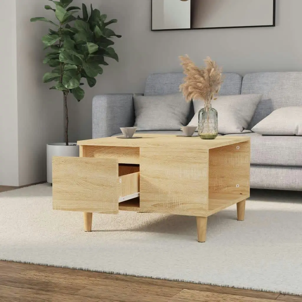 Coffee Table Sonoma Oak 55x55x36.5 cm Engineered Wood 821079